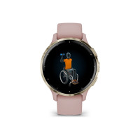Produktbild för Garmin Venu 3S - puderrosa - smart klocka med band - 8 GB