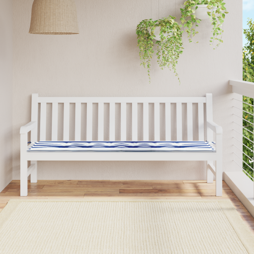 vidaXL Bänk kudde Oxford Tyg Svart Rutigt 150 x 50 x 3 cm