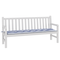 Produktbild för Bänk kudde Oxford Tyg Svart Rutigt 150 x 50 x 3 cm