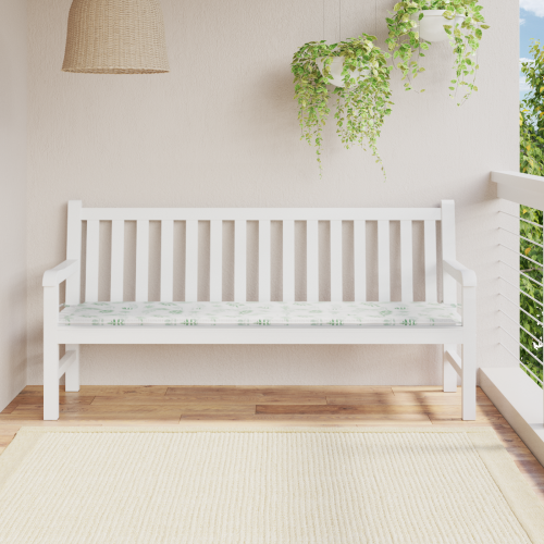 vidaXL Bänk kudde Löv Bladdesign 150 x 50 x 3 cm Oxford Tyg