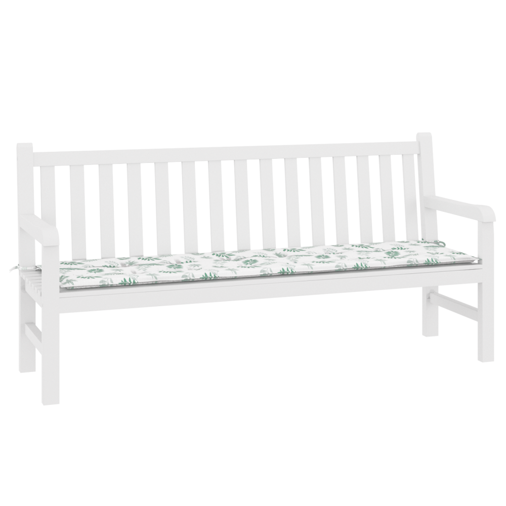 Produktbild för Bänk kudde Löv Bladdesign 150 x 50 x 3 cm Oxford Tyg