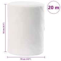 Produktbild för Avloppsrör Vit 16 x 2000 cm tyg