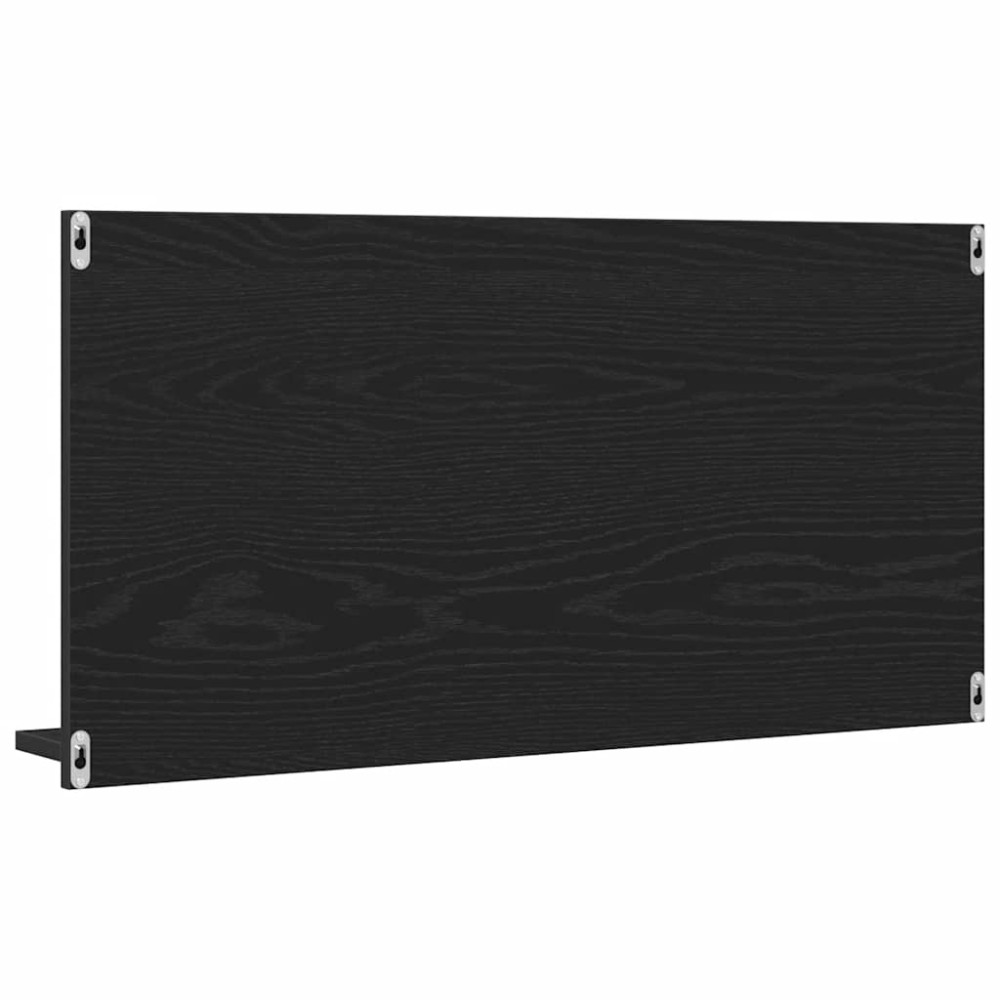 Produktbild för Badrumsspegelskåp svart ek 90x11x45 cm konstruerat trä