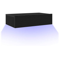 Produktbild för TV-skåp med LED-lampor svart ek 60x35x15,5 cm