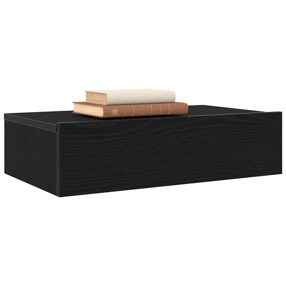 Produktbild för TV-skåp med LED-lampor svart ek 60x35x15,5 cm