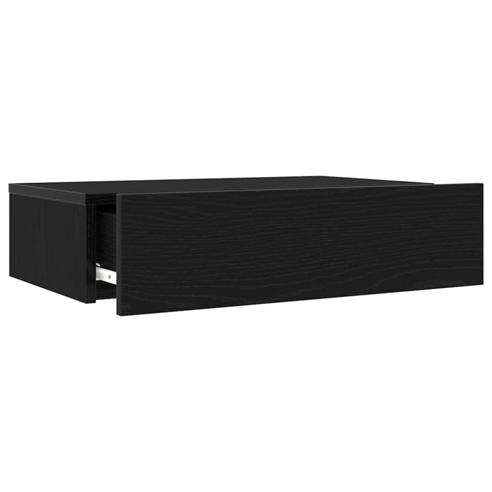 Produktbild för TV-skåp med LED-lampor svart ek 60x35x15,5 cm