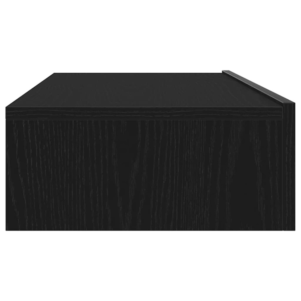 Produktbild för TV-skåp med LED-lampor svart ek 60x35x15,5 cm