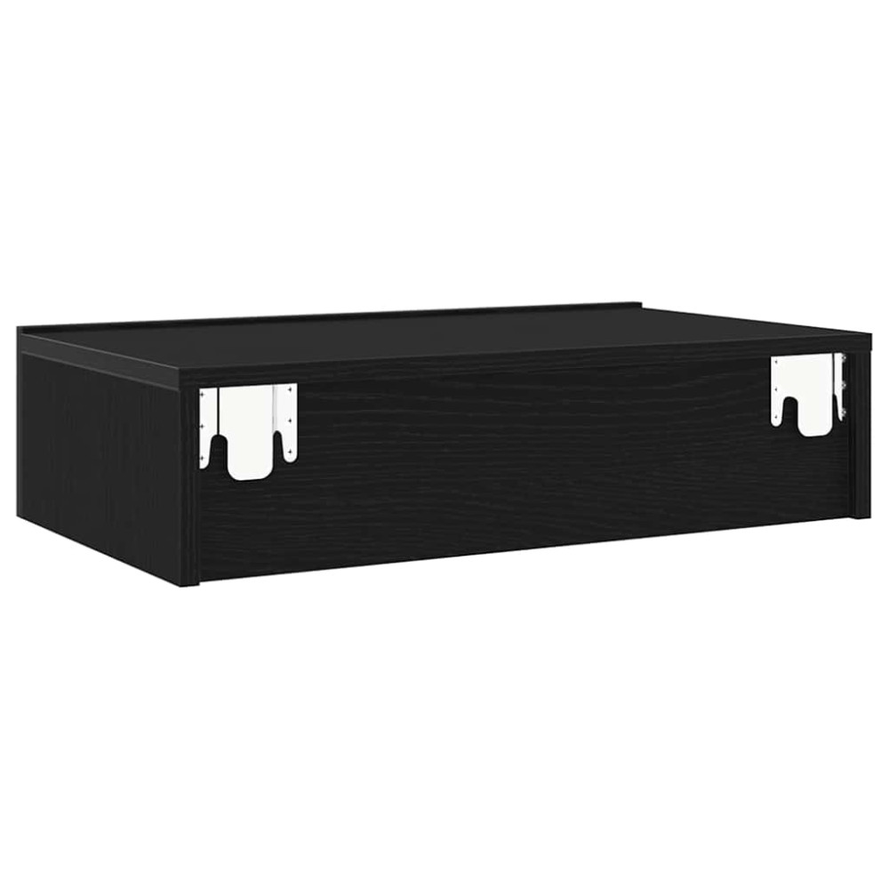 Produktbild för TV-skåp med LED-lampor svart ek 60x35x15,5 cm