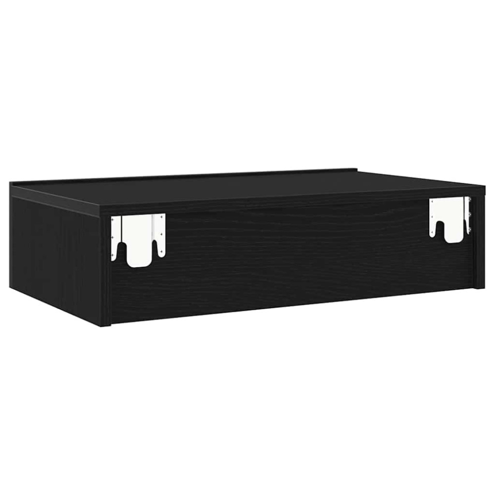 Produktbild för TV-skåp med LED-lampor 2 st svart ek 60x35x15,5 cm