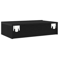 Produktbild för TV-skåp med LED-lampor 2 st svart ek 60x35x15,5 cm