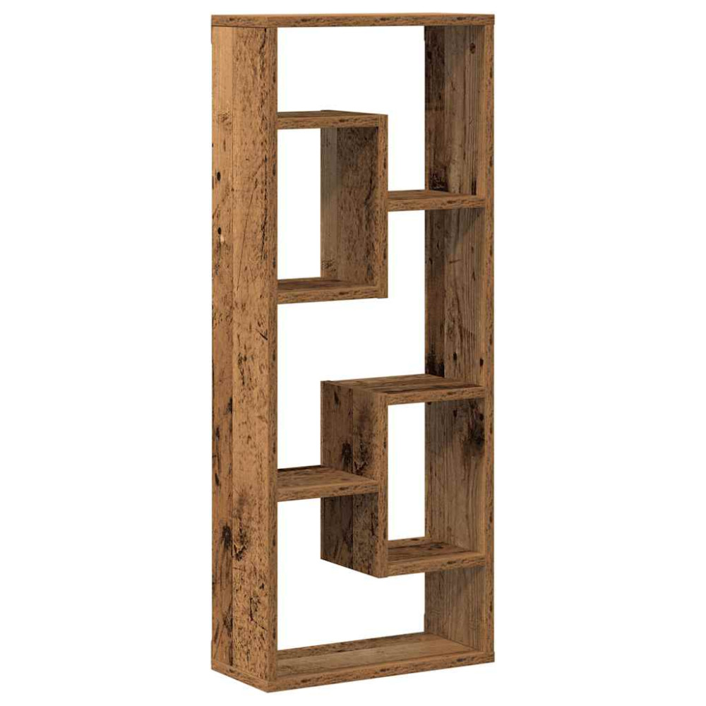 Produktbild för Vägghylla gammalt trä 36x16x90 cm konstruerat trä