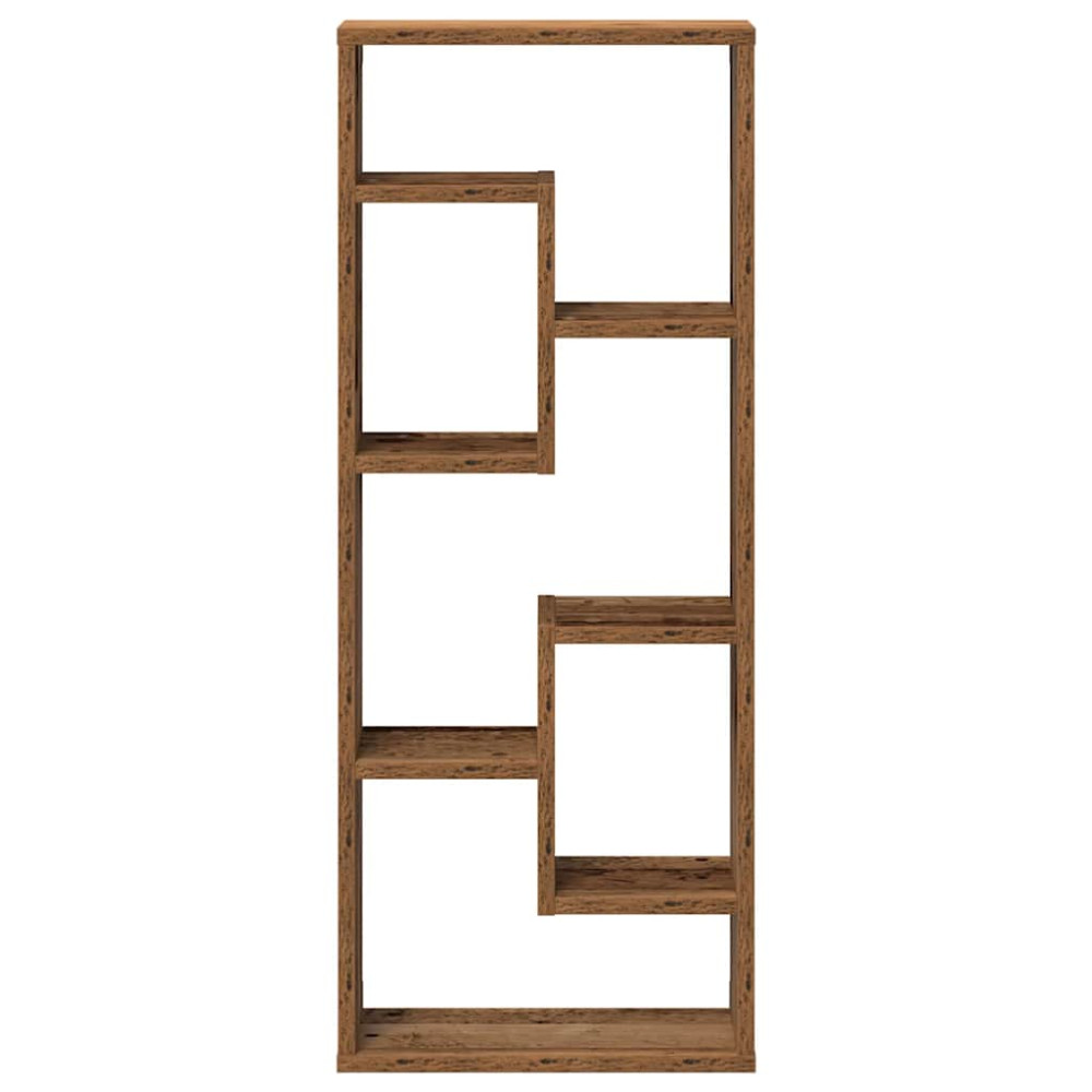 Produktbild för Vägghylla gammalt trä 36x16x90 cm konstruerat trä