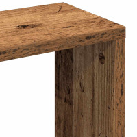 Produktbild för Vägghylla gammalt trä 36x16x90 cm konstruerat trä