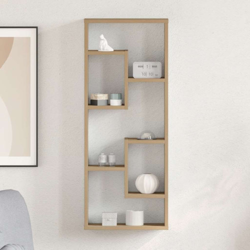 vidaXL Vägghylla hantverksmässig ek 36x16x90 cm konstruerat trä