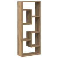 Produktbild för Vägghylla hantverksmässig ek 36x16x90 cm konstruerat trä