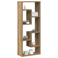 Produktbild för Vägghylla hantverksmässig ek 36x16x90 cm konstruerat trä