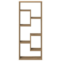 Produktbild för Vägghylla hantverksmässig ek 36x16x90 cm konstruerat trä