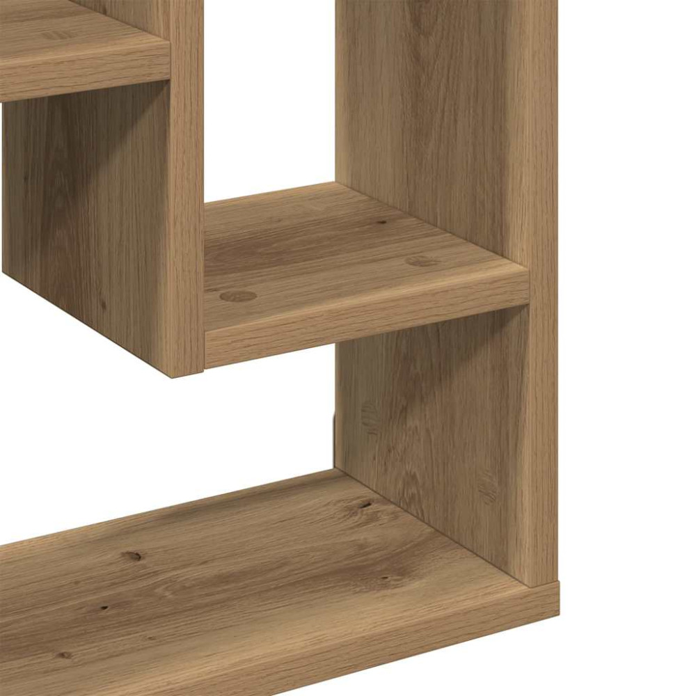 Produktbild för Vägghylla hantverksmässig ek 36x16x90 cm konstruerat trä