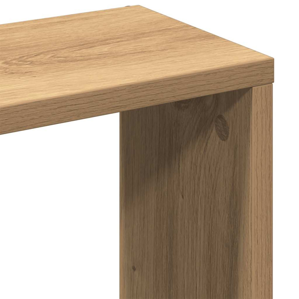 Produktbild för Vägghylla hantverksmässig ek 36x16x90 cm konstruerat trä