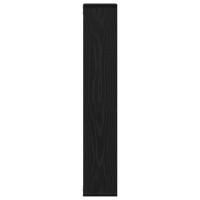 Produktbild för Vägghylla svart ek 36x16x90 cm konstruerat trä