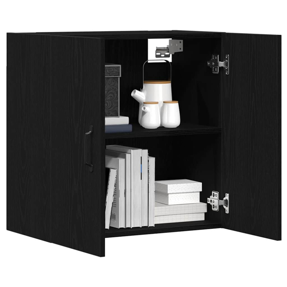 Produktbild för Väggskåp svart ek 60x31x60 cm konstruerat trä