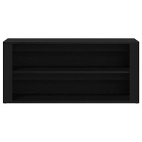 Produktbild för Skobänk svart ek 100x35x45 cm konstruerat trä