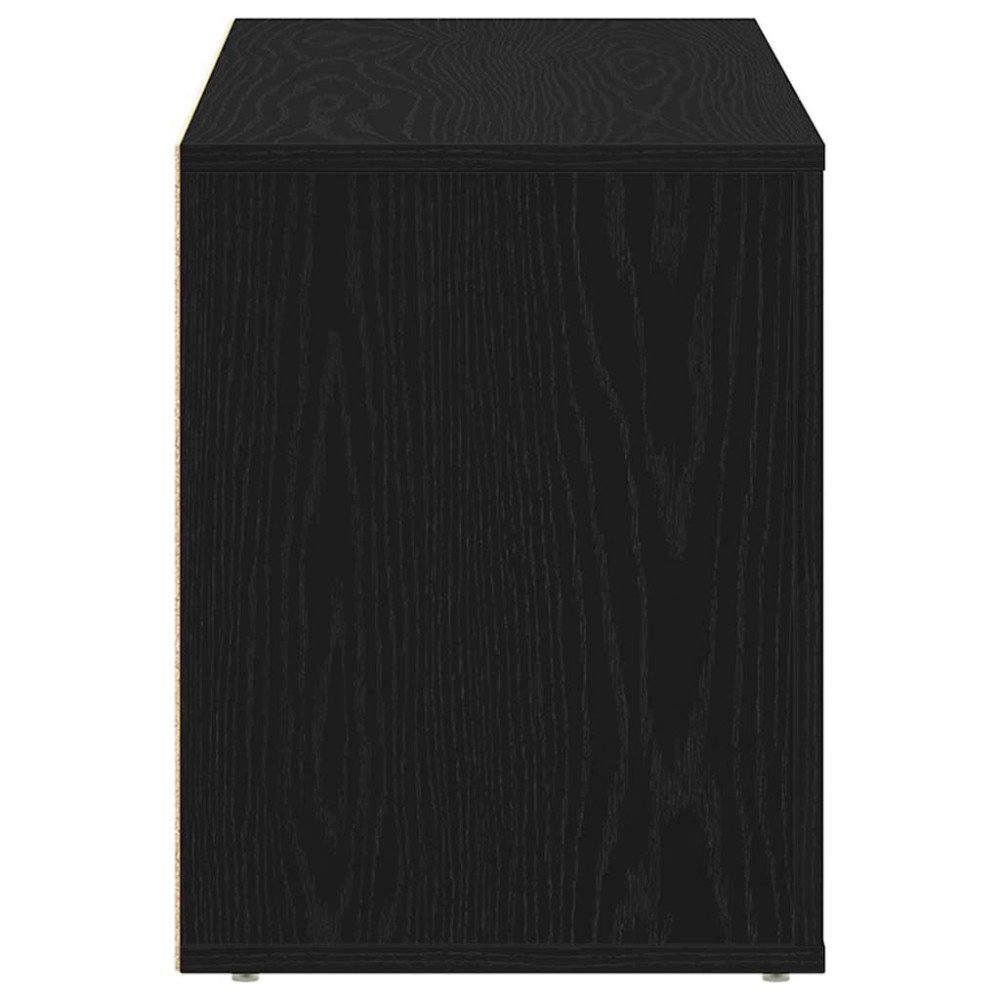 Produktbild för Skobänk svart ek 100x35x45 cm konstruerat trä
