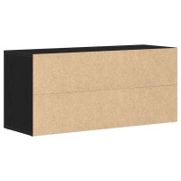 Produktbild för Skobänk svart ek 100x35x45 cm konstruerat trä