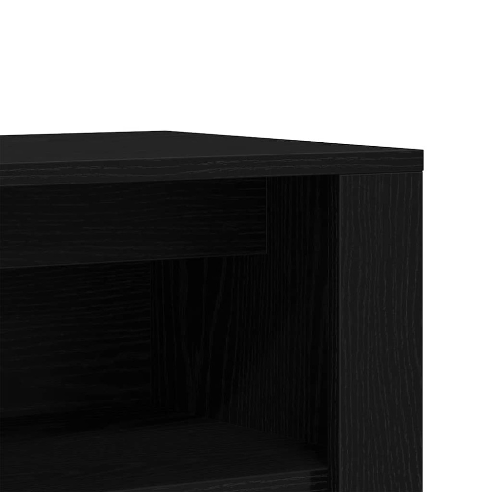 Produktbild för Skobänk svart ek 100x35x45 cm konstruerat trä
