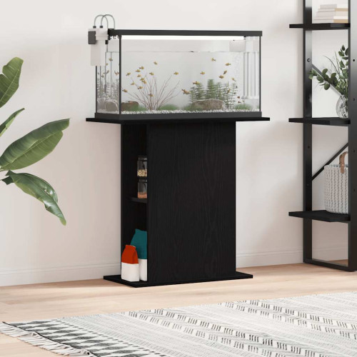 vidaXL Akvariestativ svart ek 75x36x72,5 cm konstruerat trä