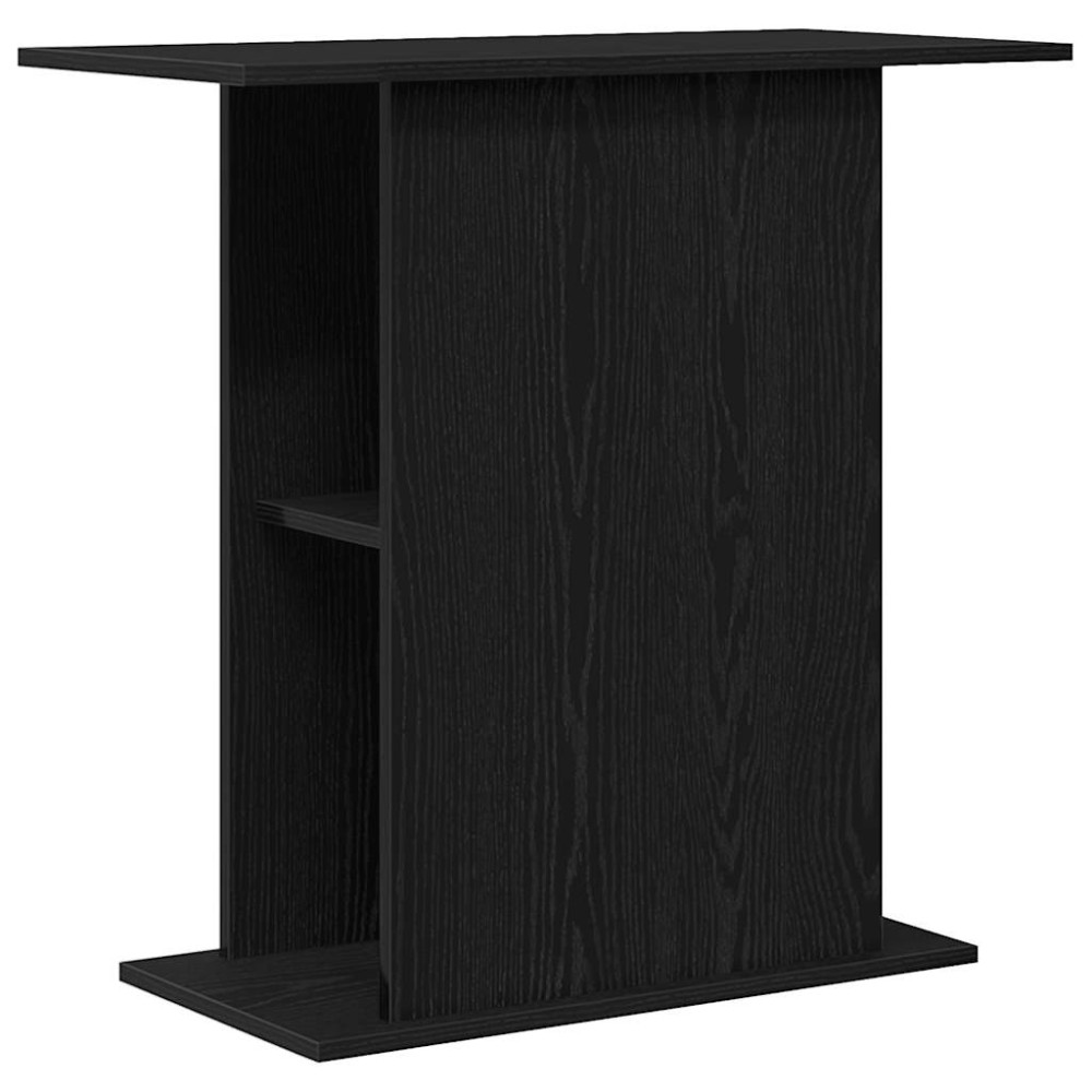 Produktbild för Akvariestativ svart ek 75x36x72,5 cm konstruerat trä