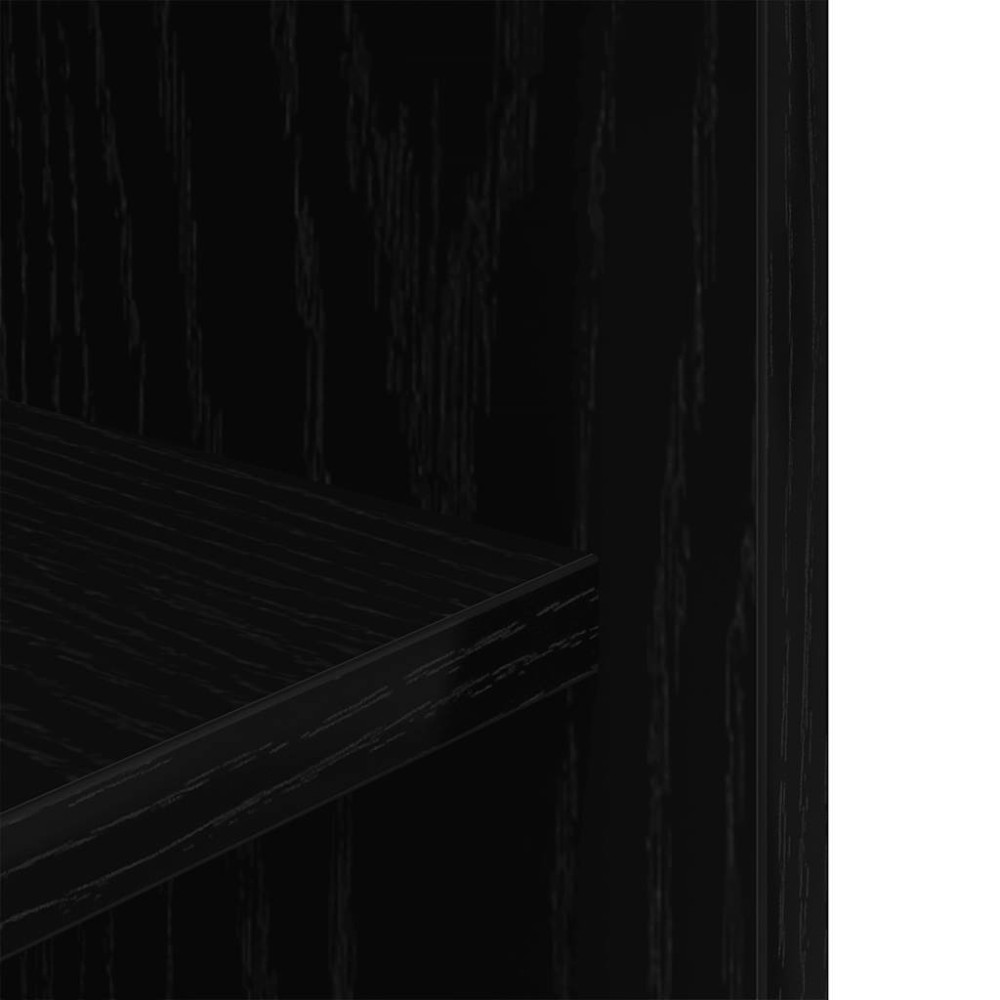 Produktbild för Akvariestativ svart ek 75x36x72,5 cm konstruerat trä