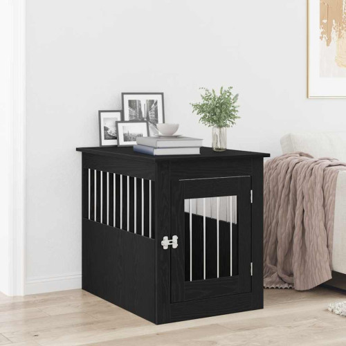 vidaXL Hundbursmöbler svart ek 55x75x65 cm konstruerat trä