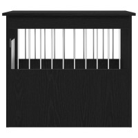 Produktbild för Hundbursmöbler svart ek 55x75x65 cm konstruerat trä