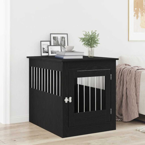 vidaXL Hundbursmöbler svart ek 64,5x80x71 cm konstruerat trä