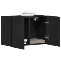 Produktbild för TV-skåp svart ek 60x30x41 cm konstruerat trä