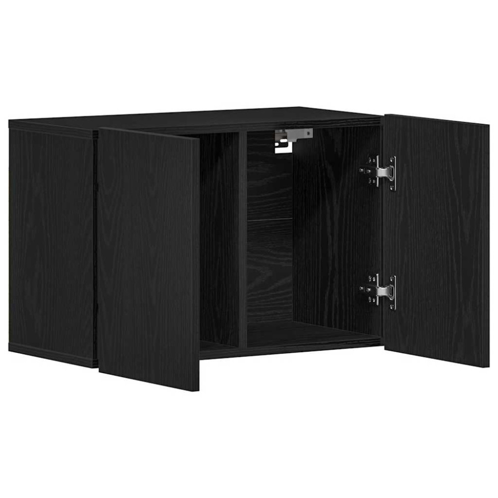 Produktbild för TV-skåp svart ek 60x30x41 cm konstruerat trä