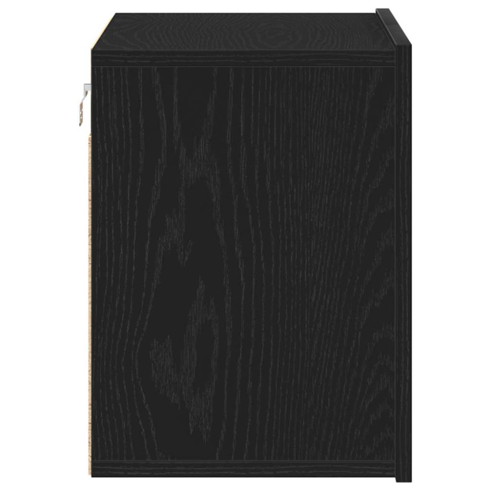 Produktbild för TV-skåp svart ek 60x30x41 cm konstruerat trä