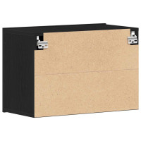 Produktbild för TV-skåp svart ek 60x30x41 cm konstruerat trä