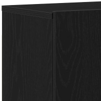 Produktbild för TV-skåp svart ek 60x30x41 cm konstruerat trä