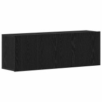 Produktbild för TV-skåp 2 st svart ek 120x30x41 cm parkett