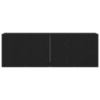 Produktbild för TV-skåp 2 st svart ek 120x30x41 cm parkett