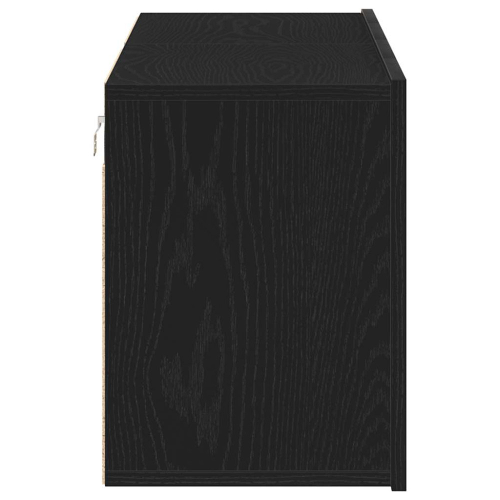 Produktbild för TV-skåp 2 st svart ek 120x30x41 cm parkett