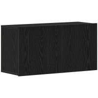 Produktbild för TV-skåp svart ek 80x30x41 cm konstruerat trä