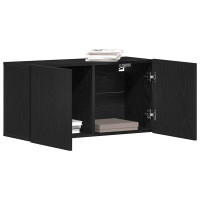 Produktbild för TV-skåp svart ek 80x30x41 cm konstruerat trä