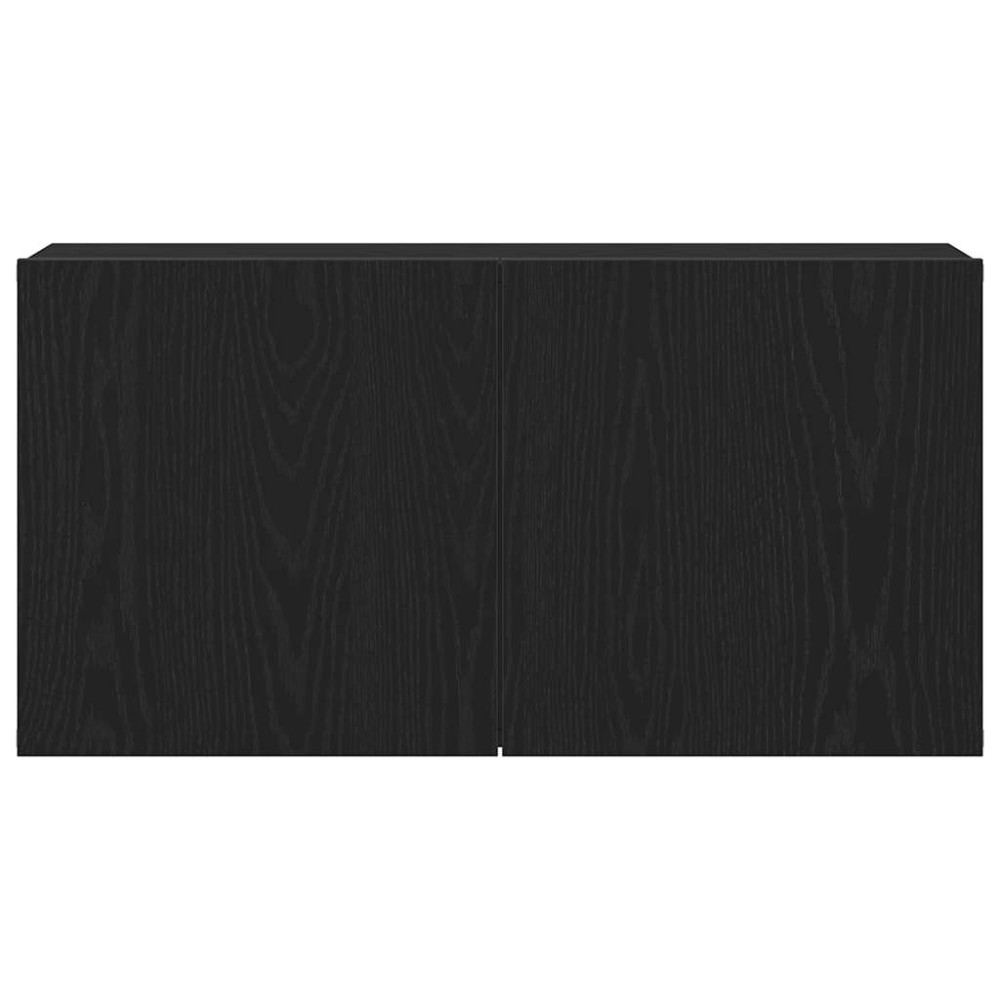 Produktbild för TV-skåp svart ek 80x30x41 cm konstruerat trä
