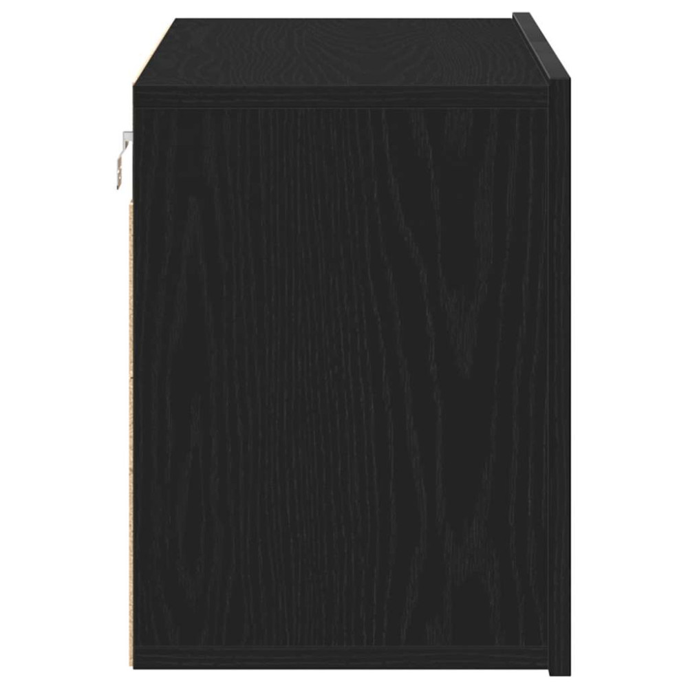 Produktbild för TV-skåp svart ek 80x30x41 cm konstruerat trä
