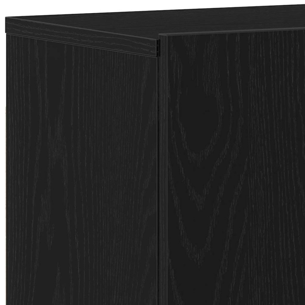 Produktbild för TV-skåp svart ek 80x30x41 cm konstruerat trä
