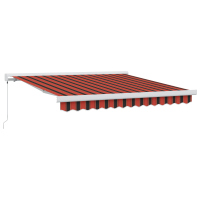 Produktbild för Utdragbar markis Röd och Svart 300 x 250 cm