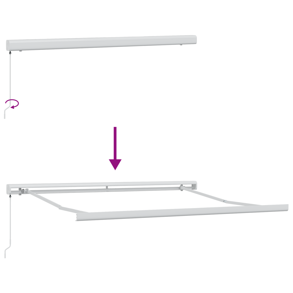Produktbild för Utdragbar markis Röd och Svart 300 x 250 cm